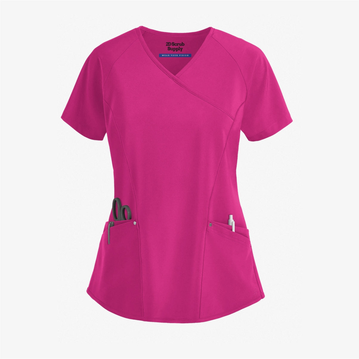 2D GO Jogger Scrub Top - Pink Rose
