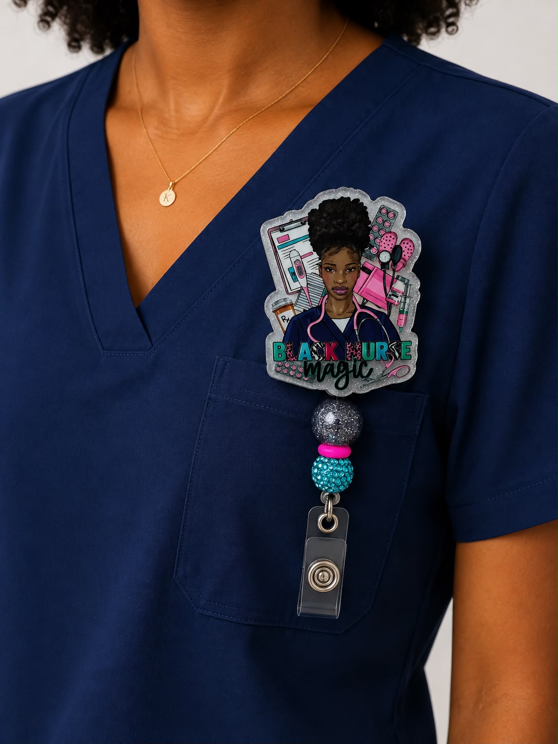 Black Nurse Magic Badge Reel – Limited Edition
