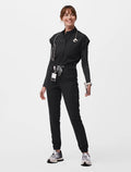 Stylish Round Neck- neckline adds a tough of sophistication Princess Seams-Seam creates a flattering silhouette enhances your natural shape Zipper Release-Easy wear and removal, saving you time and ensuring a secure fit Enhanced Stretch- Crafted premium stretch, curvy friendly Pockets- 2 chest, 2 side waist