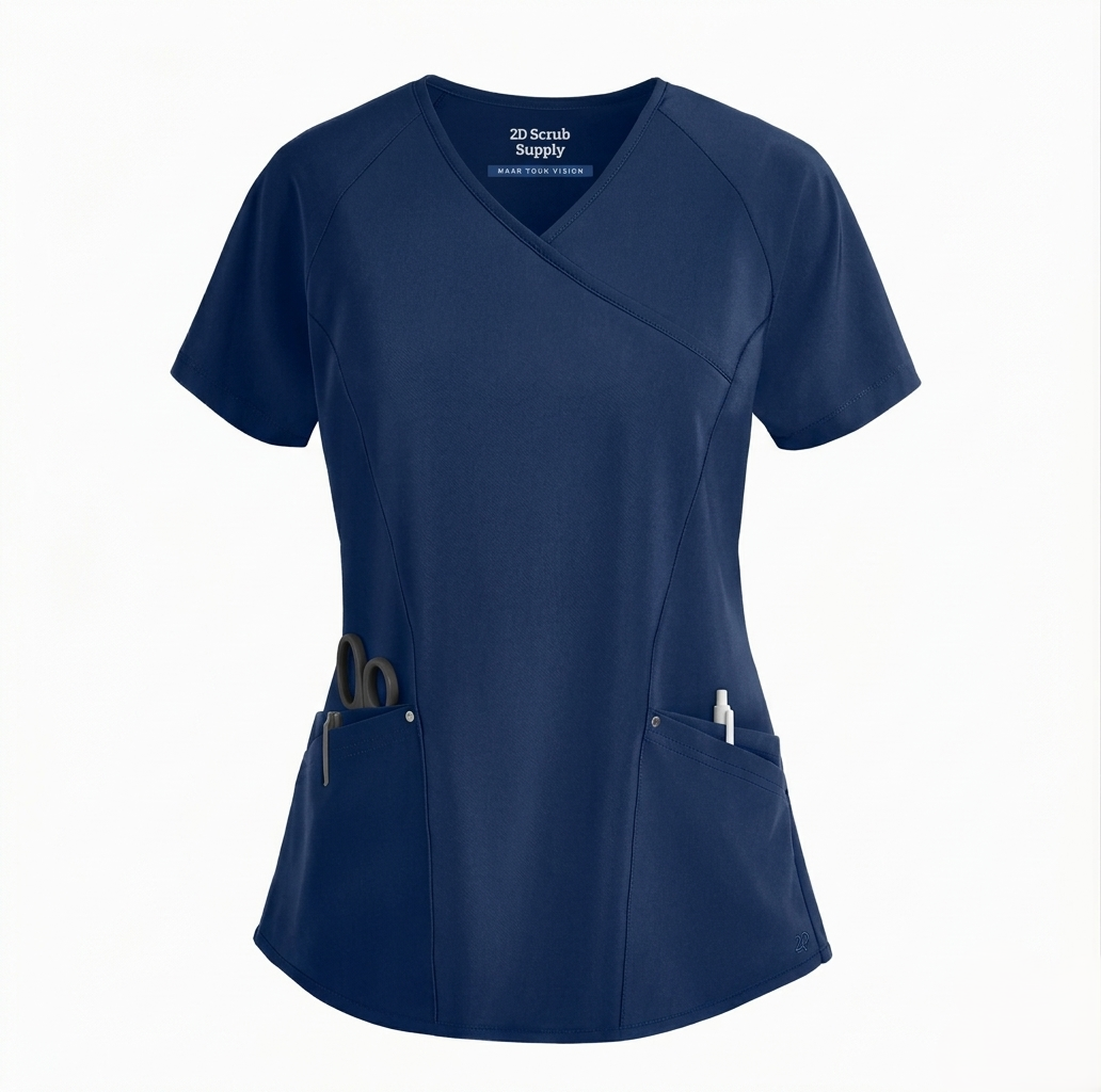 2D GO Jogger Scrub Top - Navy