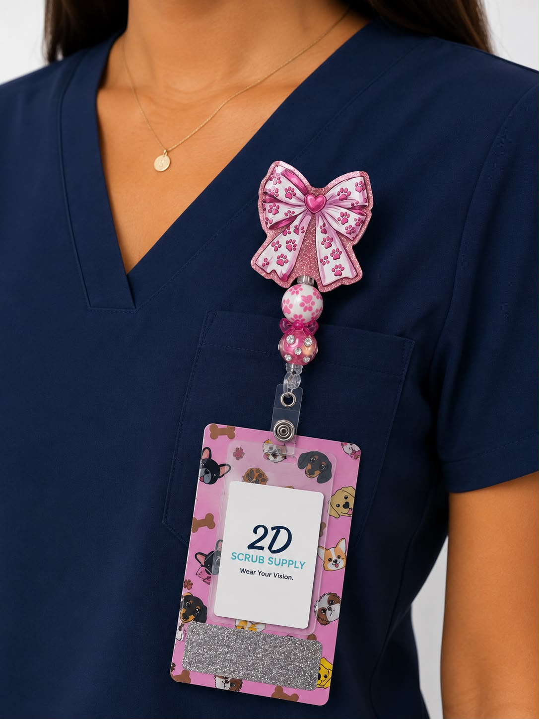 Pink Bow Badge Reel – Limited Edition