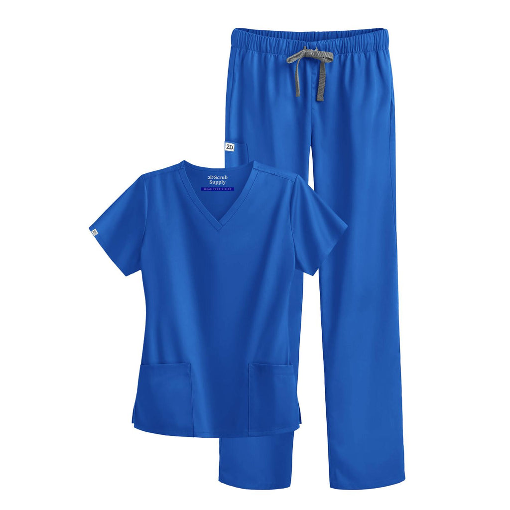 GO! Classic Royal Cargo Scrub Set