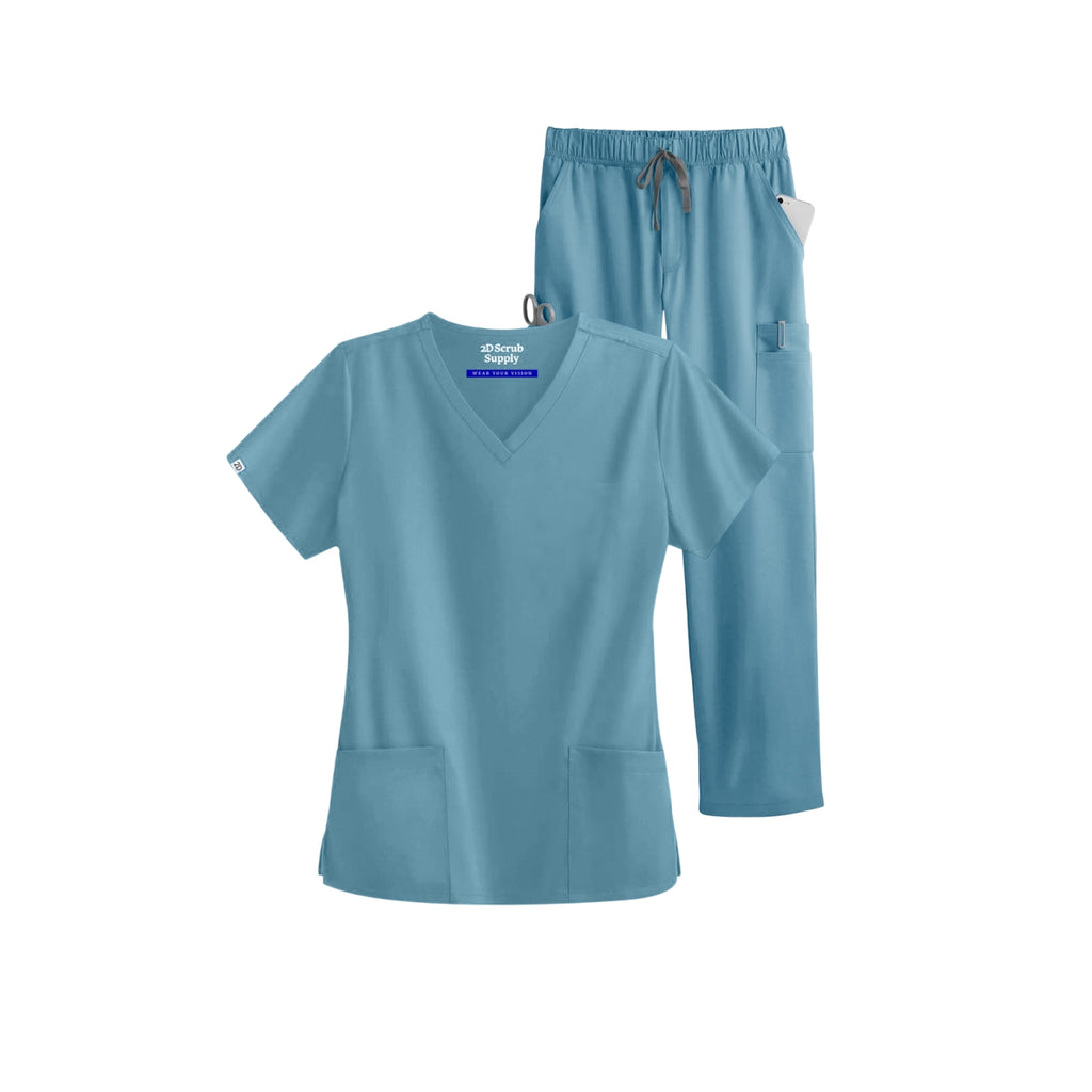 2D Action Collection – Bermuda Blue Scrub Set