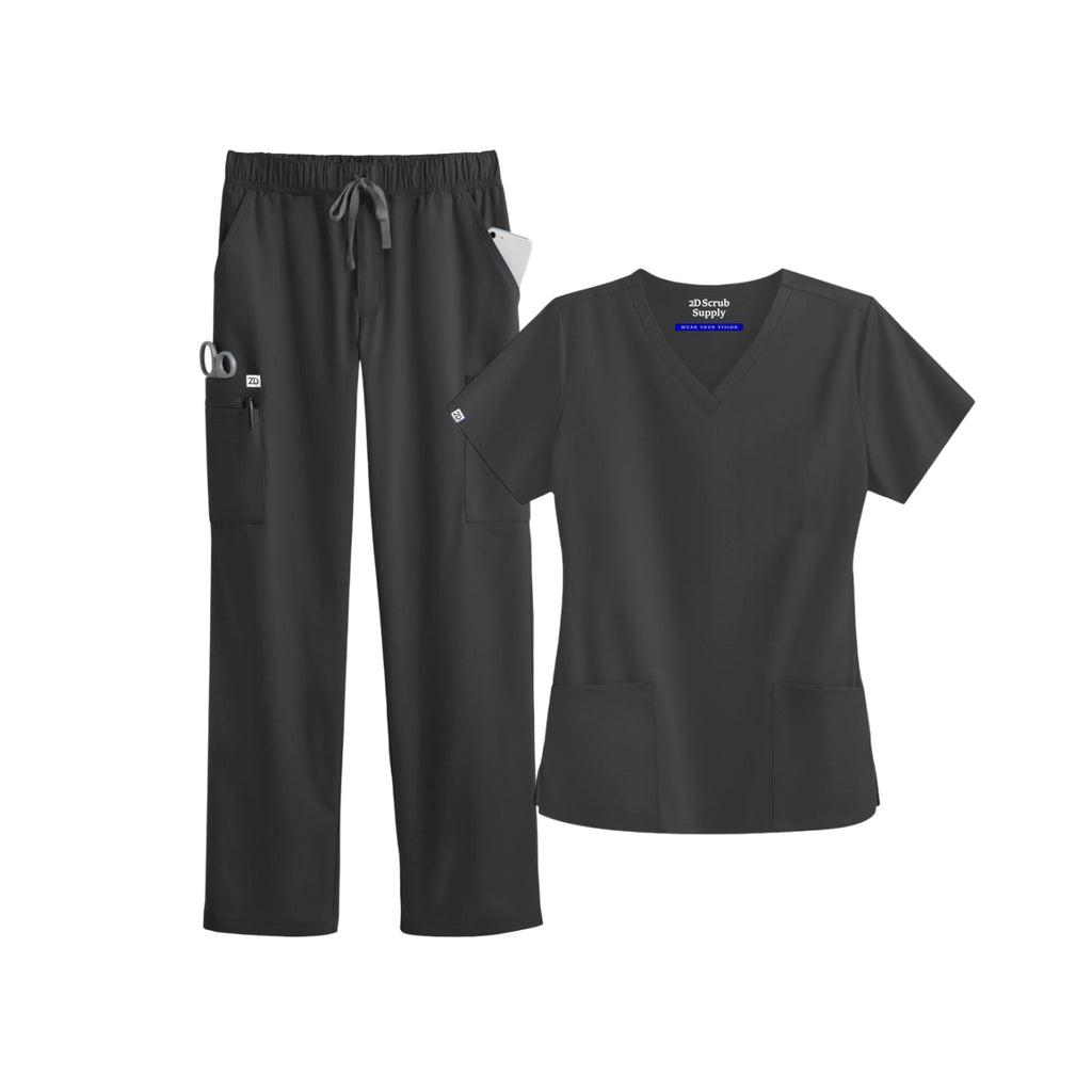 2D Action Collection – Black Scrub Set