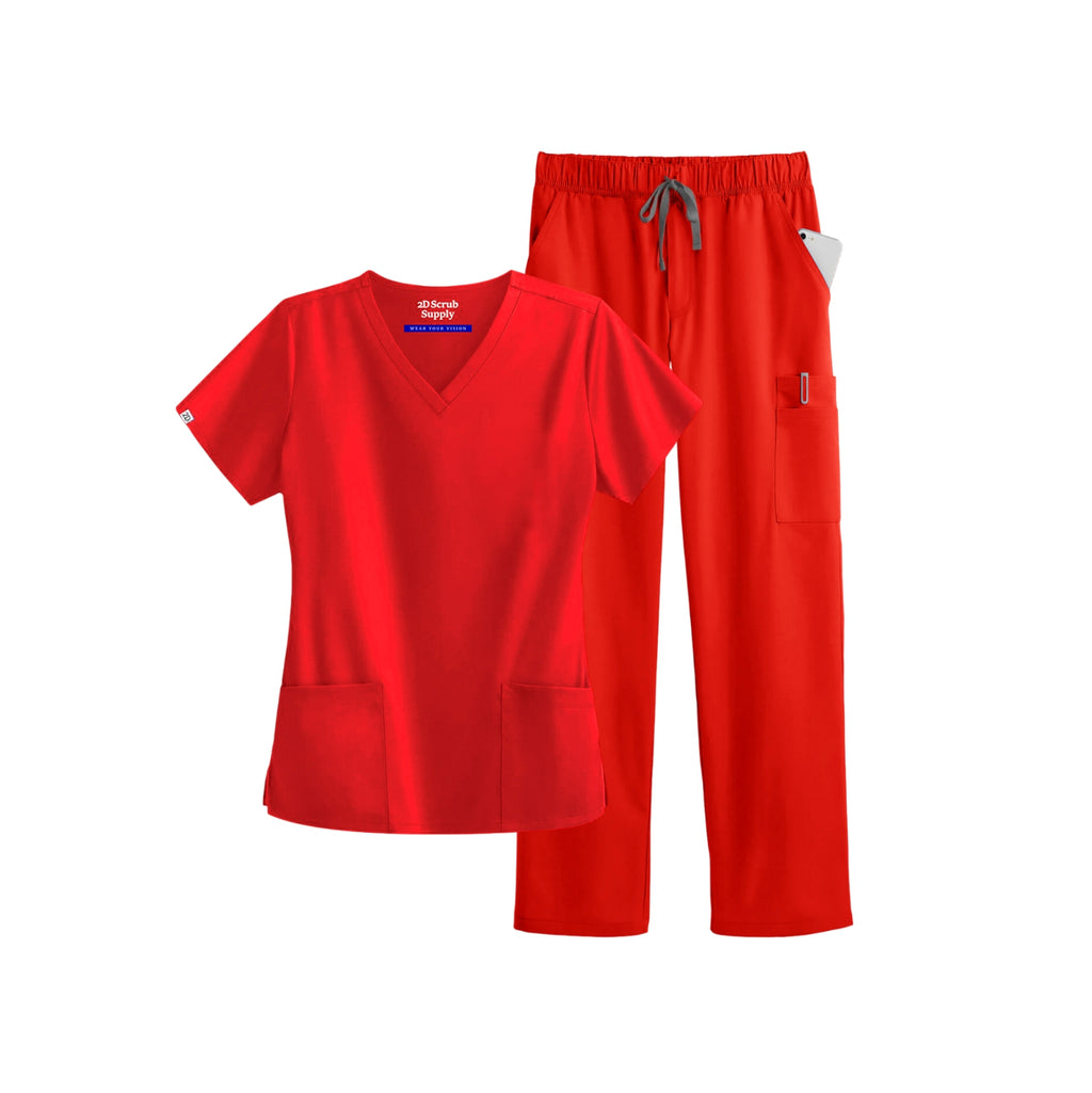 2D Action Collection – Red Scrub Set