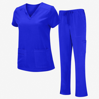 GO! Classic Royal Cargo Scrub Set