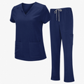 GO! Classic Navy Cargo Scrub Set