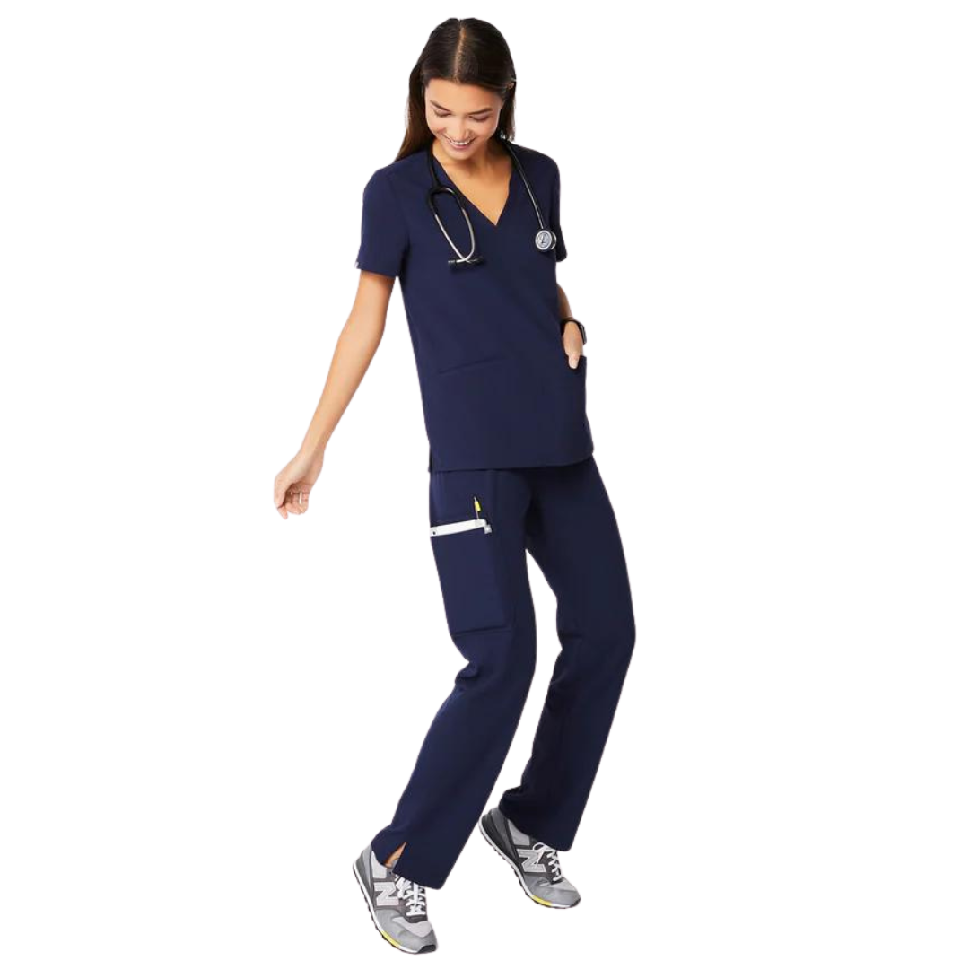 GO! Classic Navy Cargo Scrub Set